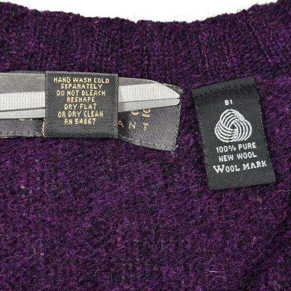 Vintage Designs & Co Lane Bryant 100% Wool Sweater SZ 22/24 Purple Boxy Cottage - Picture 8 of 13